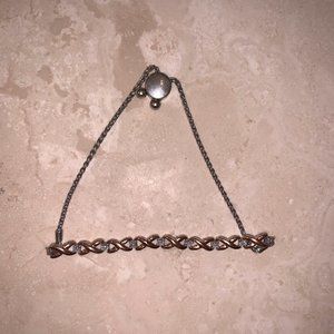 rose gold and diamond infinity bracelet